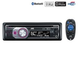 JVC Autorádio USB/CD/iPod/Bluetooth KD-R811E + Transformátor napetí do auta PINB150U