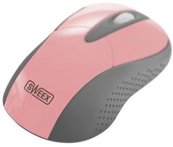 SWEEX Bezdrátová myš Wireless Mouse MI426 - Pink Pitaya + Distributor 100 mokrých ubrousku + Čistící stlačený plyn vícepozicní 250 ml + Nápln 100 vhlkých ubrousku